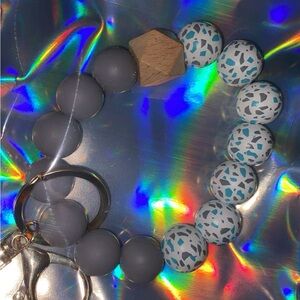 Colorful Beaded Keychain Bracelet